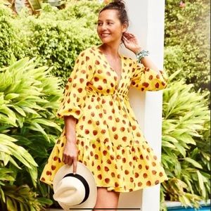 Edie Parker® X J.Crew cover-up dress strawberries